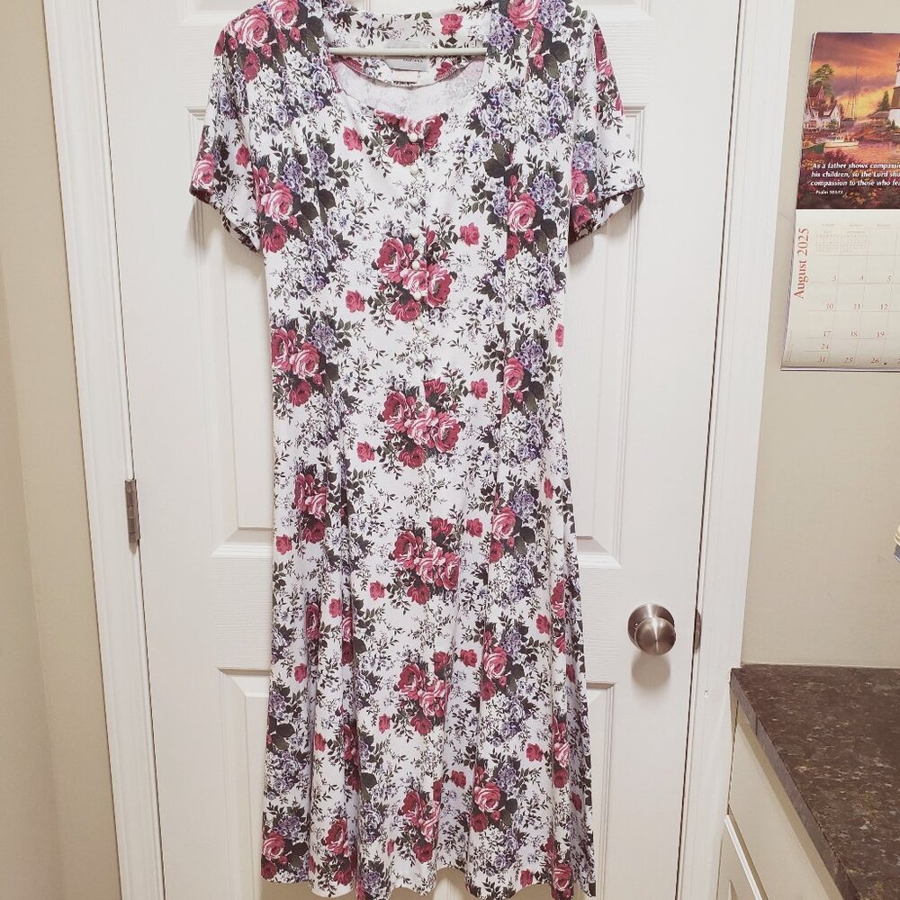 Comfy Long Summer Dress w/Adjustable Back Tie